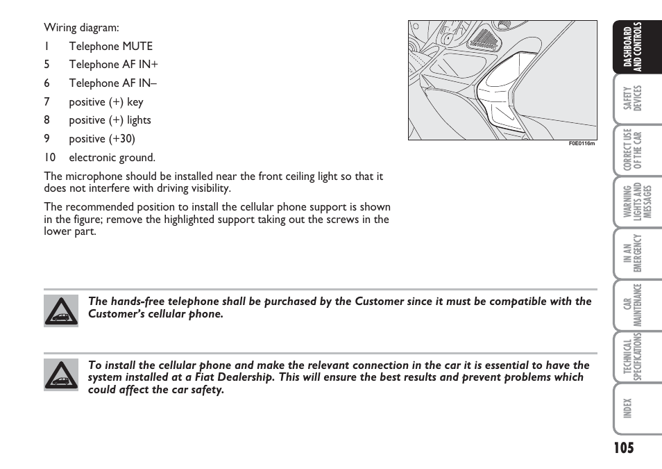 FIAT Multipla User Manual | Page 106 / 266