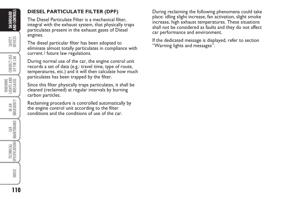 FIAT Multipla User Manual | Page 111 / 266