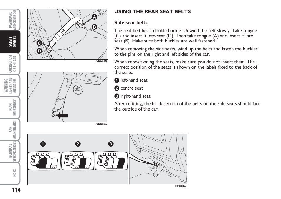 FIAT Multipla User Manual | Page 115 / 266