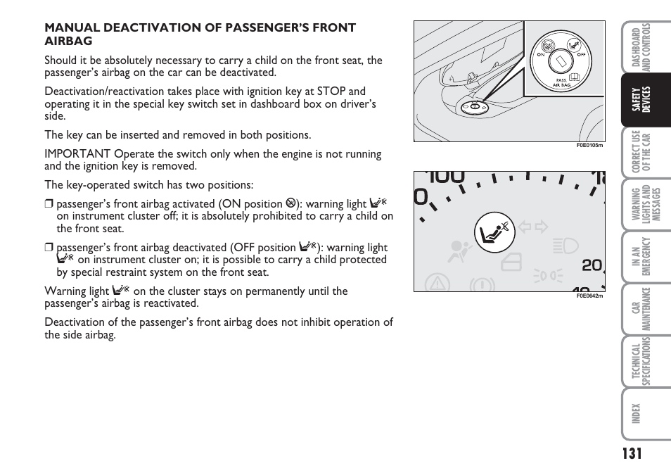 FIAT Multipla User Manual | Page 132 / 266