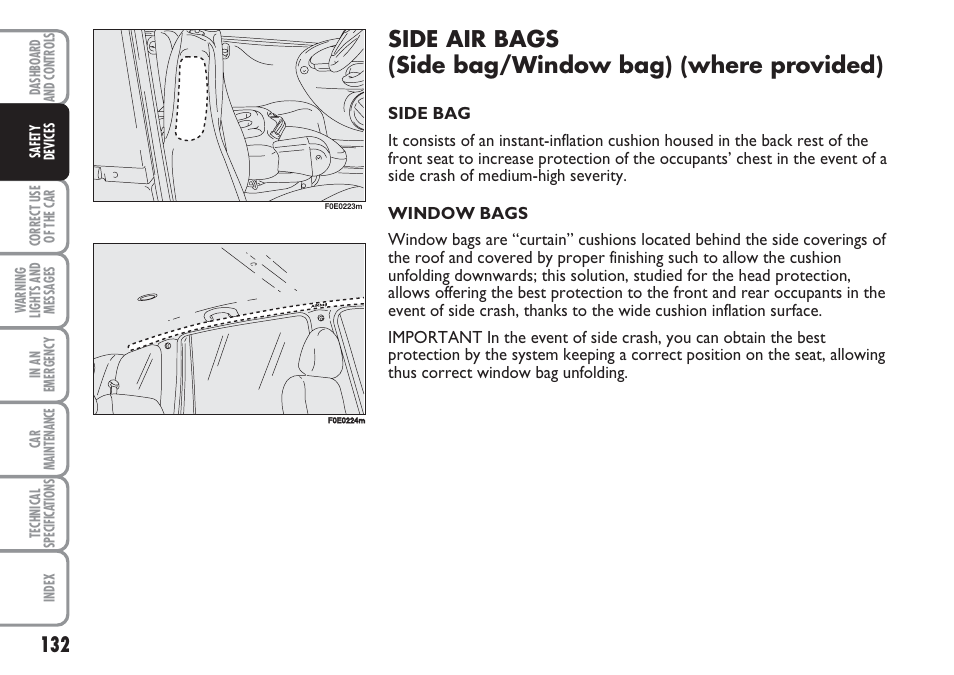 FIAT Multipla User Manual | Page 133 / 266