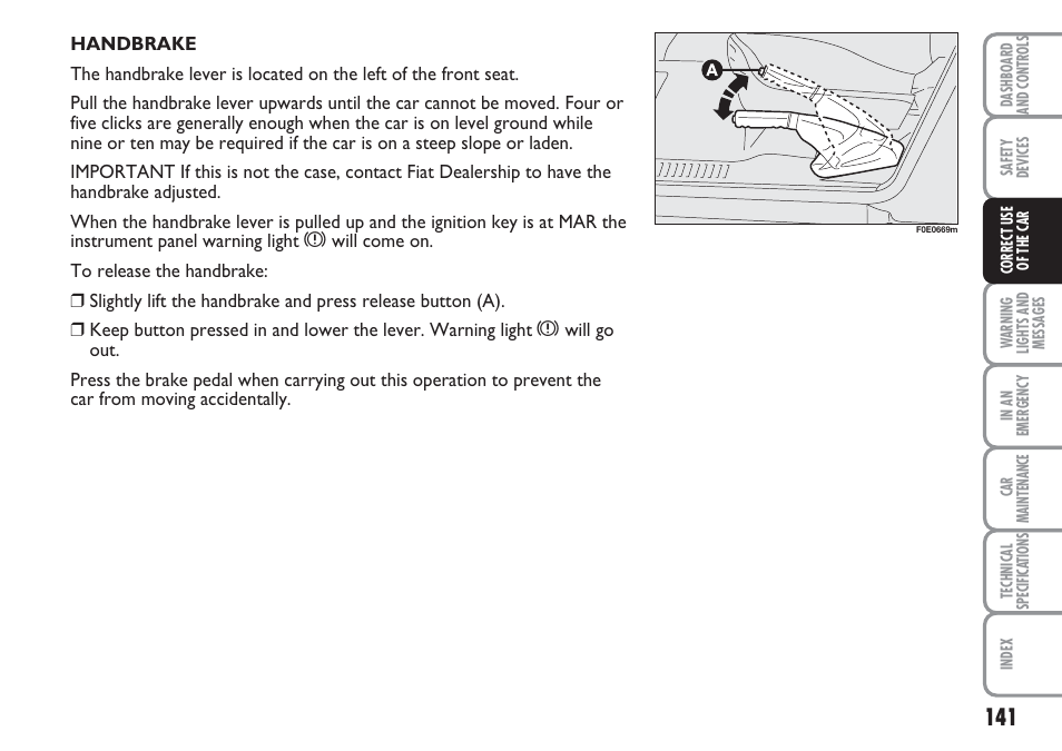 FIAT Multipla User Manual | Page 142 / 266