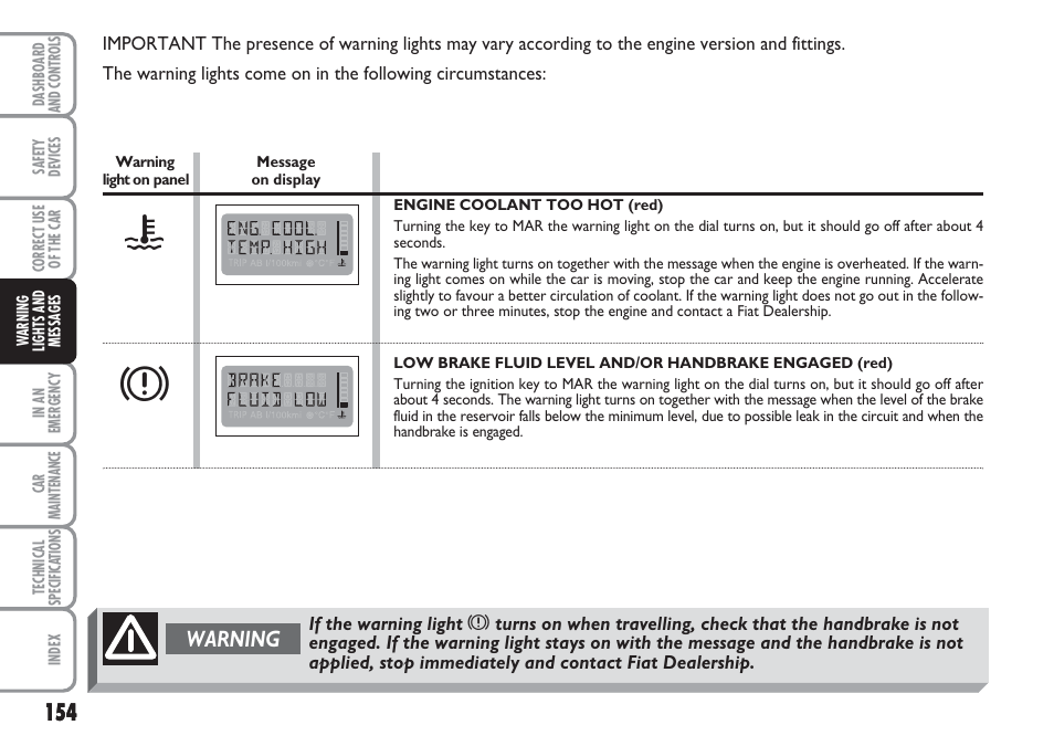 FIAT Multipla User Manual | Page 155 / 266