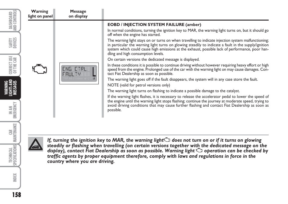 FIAT Multipla User Manual | Page 159 / 266