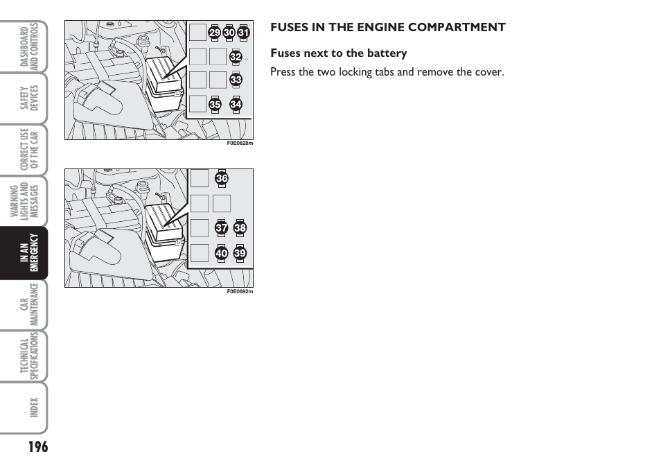 FIAT Multipla User Manual | Page 197 / 266