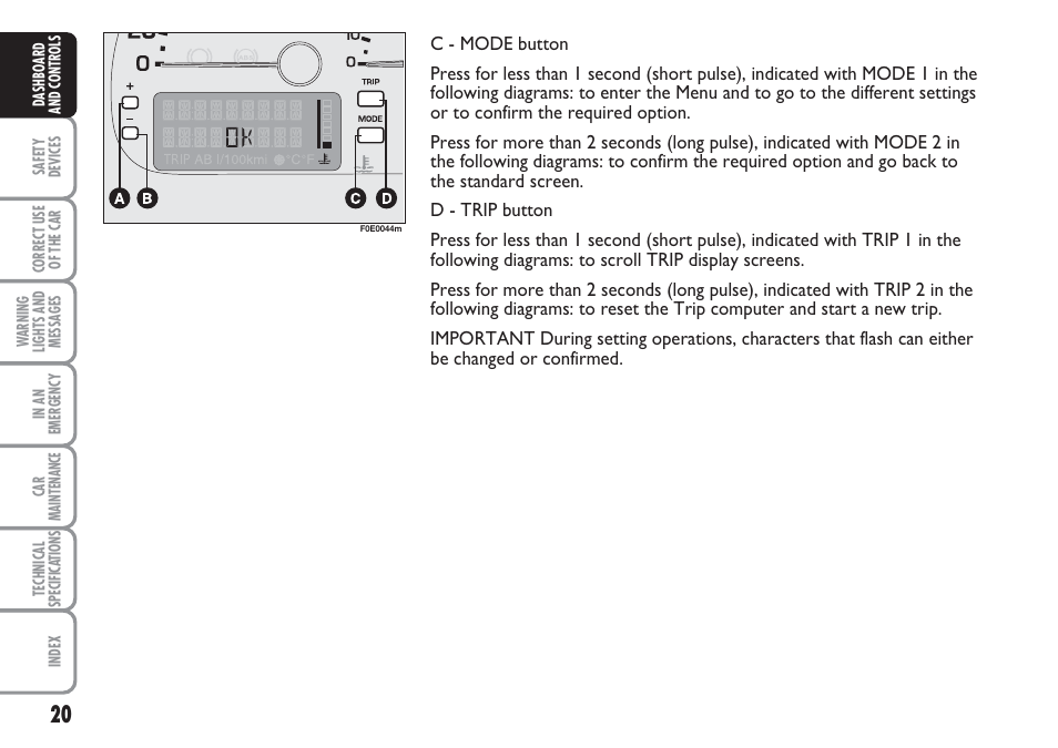 FIAT Multipla User Manual | Page 21 / 266