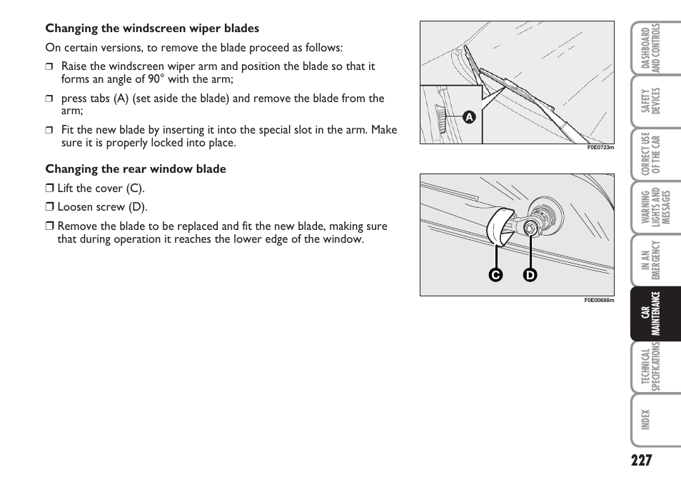 FIAT Multipla User Manual | Page 228 / 266