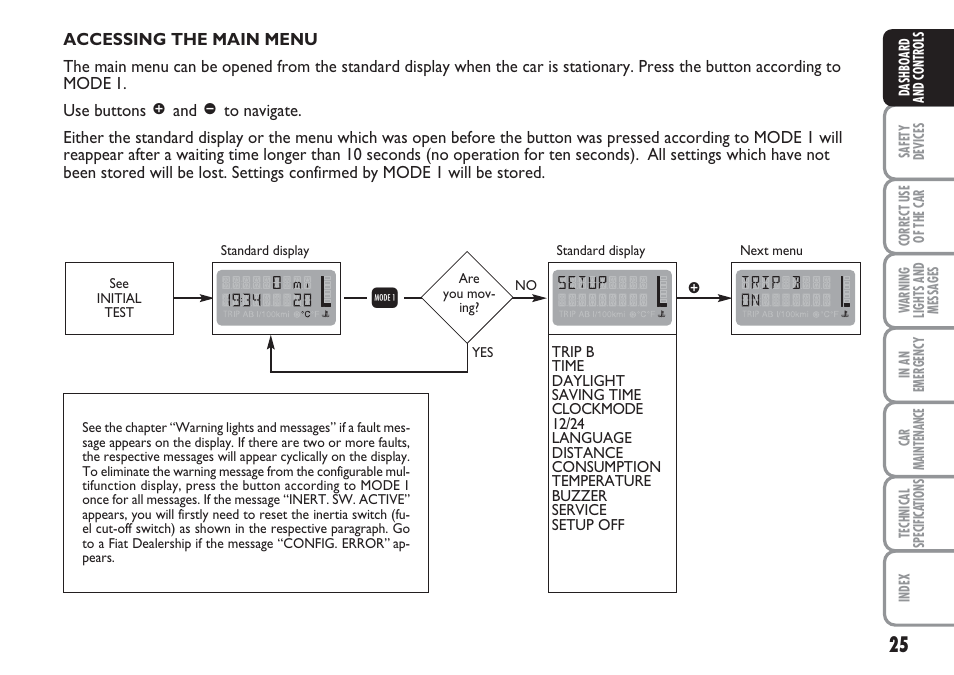 FIAT Multipla User Manual | Page 26 / 266