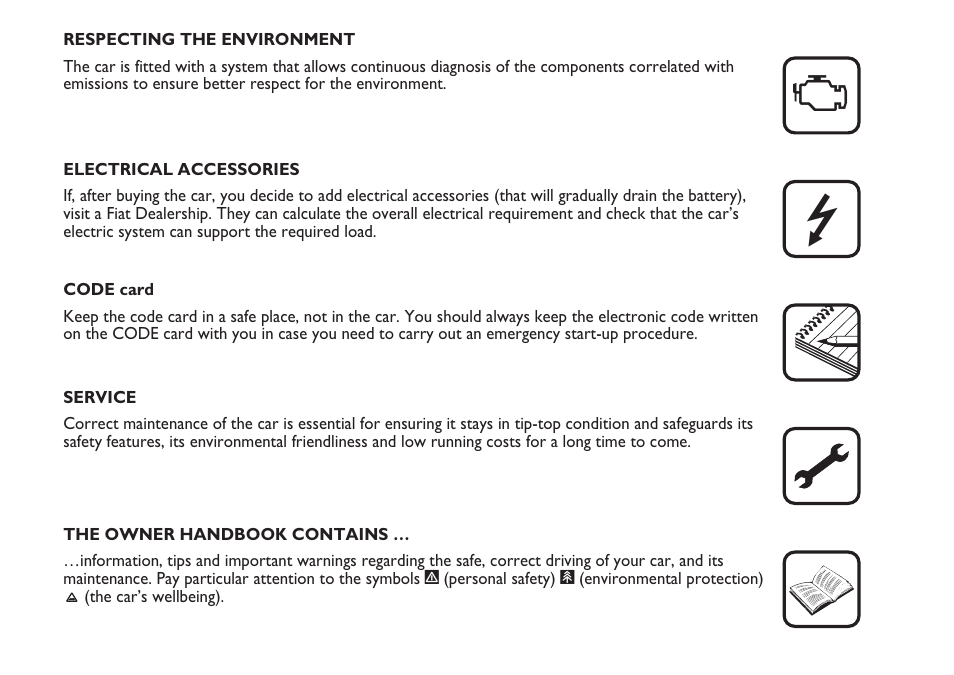 FIAT Multipla User Manual | Page 4 / 266