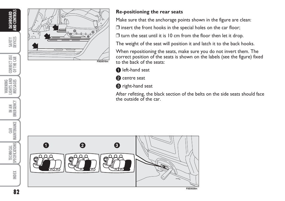 FIAT Multipla User Manual | Page 83 / 266