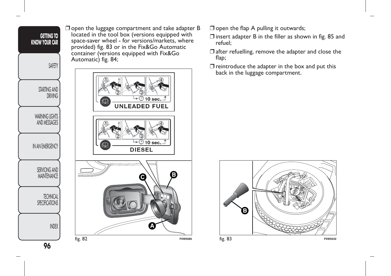 FIAT Panda User Manual | Page 100 / 284