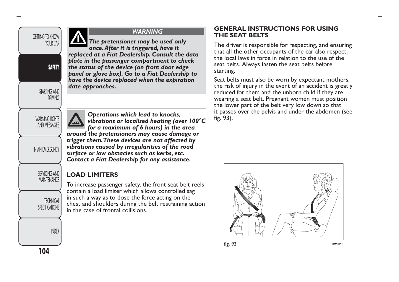 FIAT Panda User Manual | Page 108 / 284