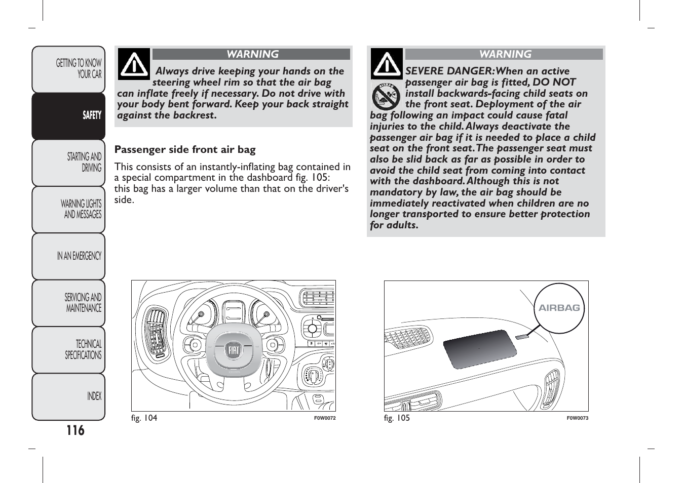 FIAT Panda User Manual | Page 120 / 284