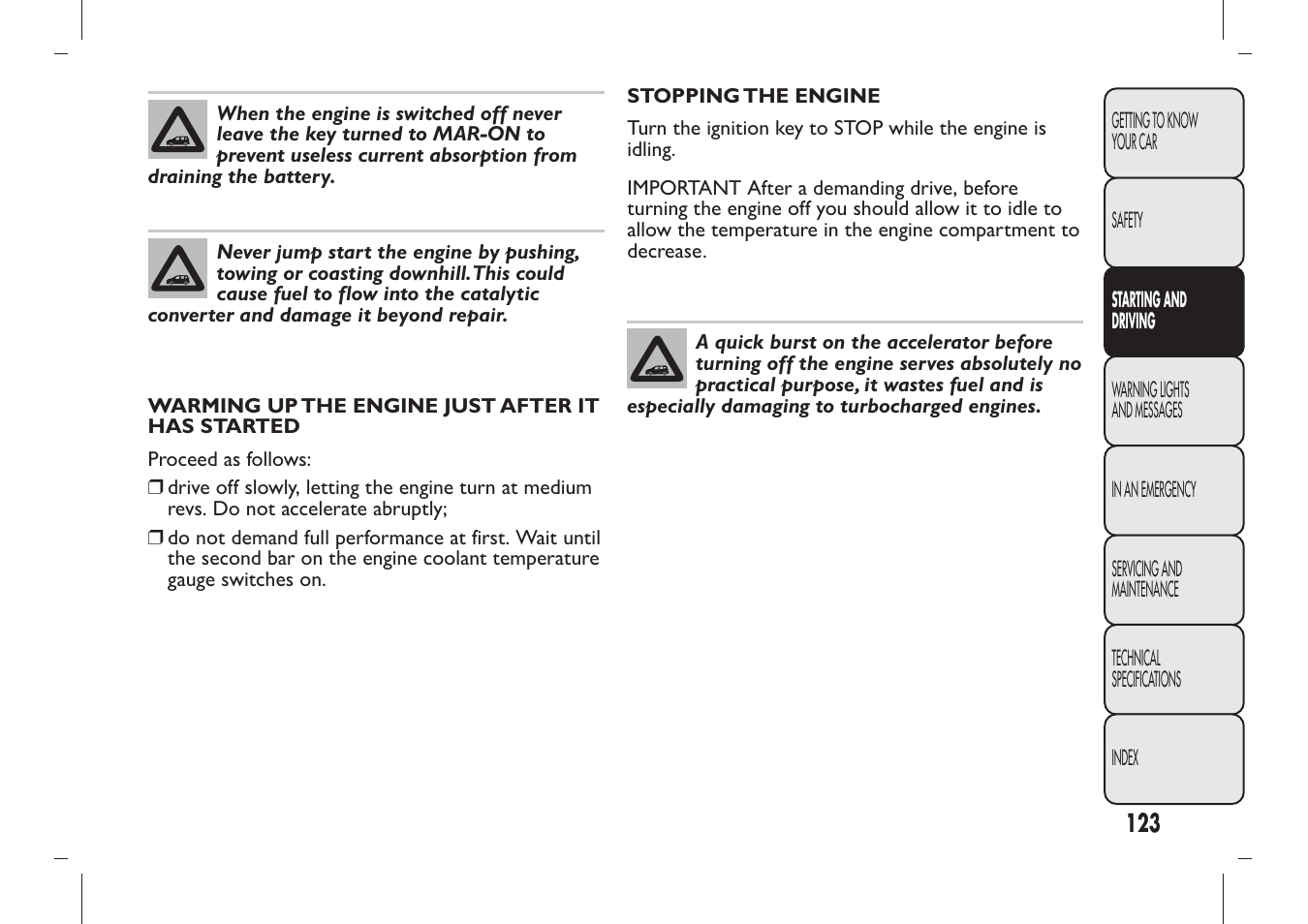 FIAT Panda User Manual | Page 127 / 284