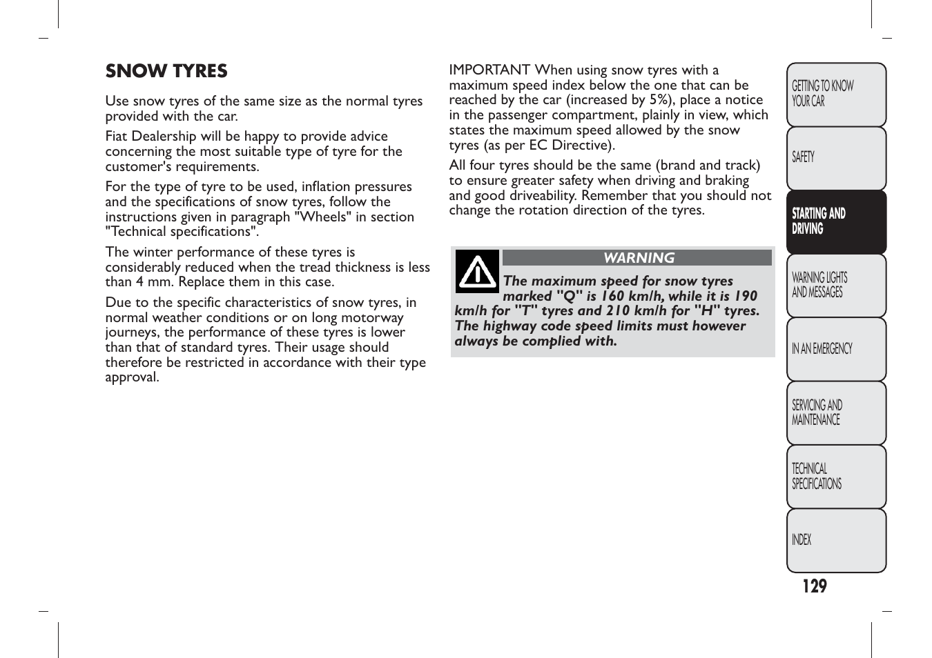 FIAT Panda User Manual | Page 133 / 284