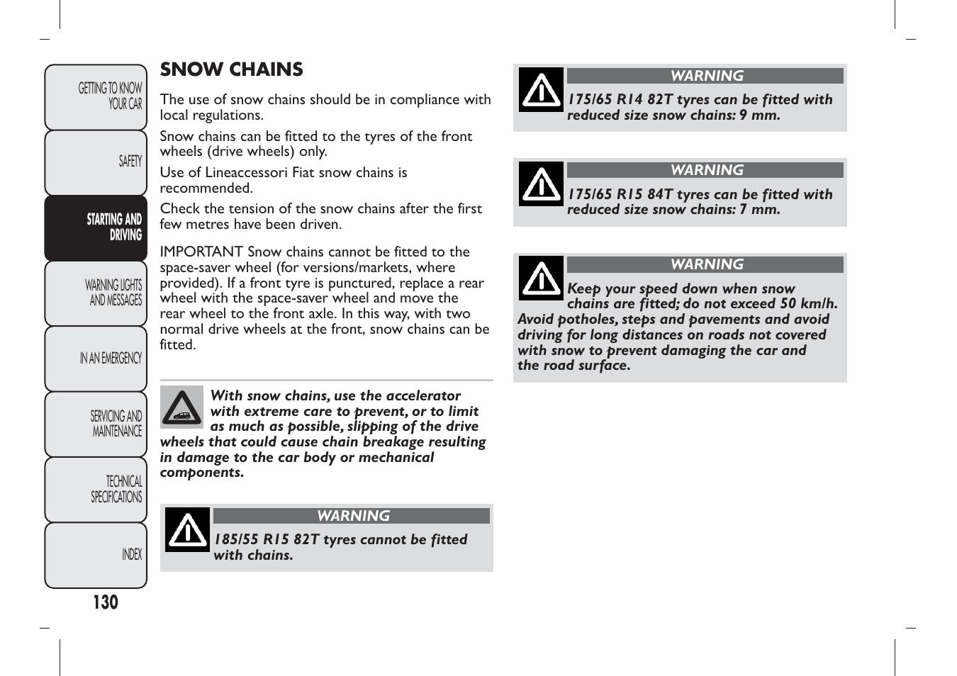 FIAT Panda User Manual | Page 134 / 284