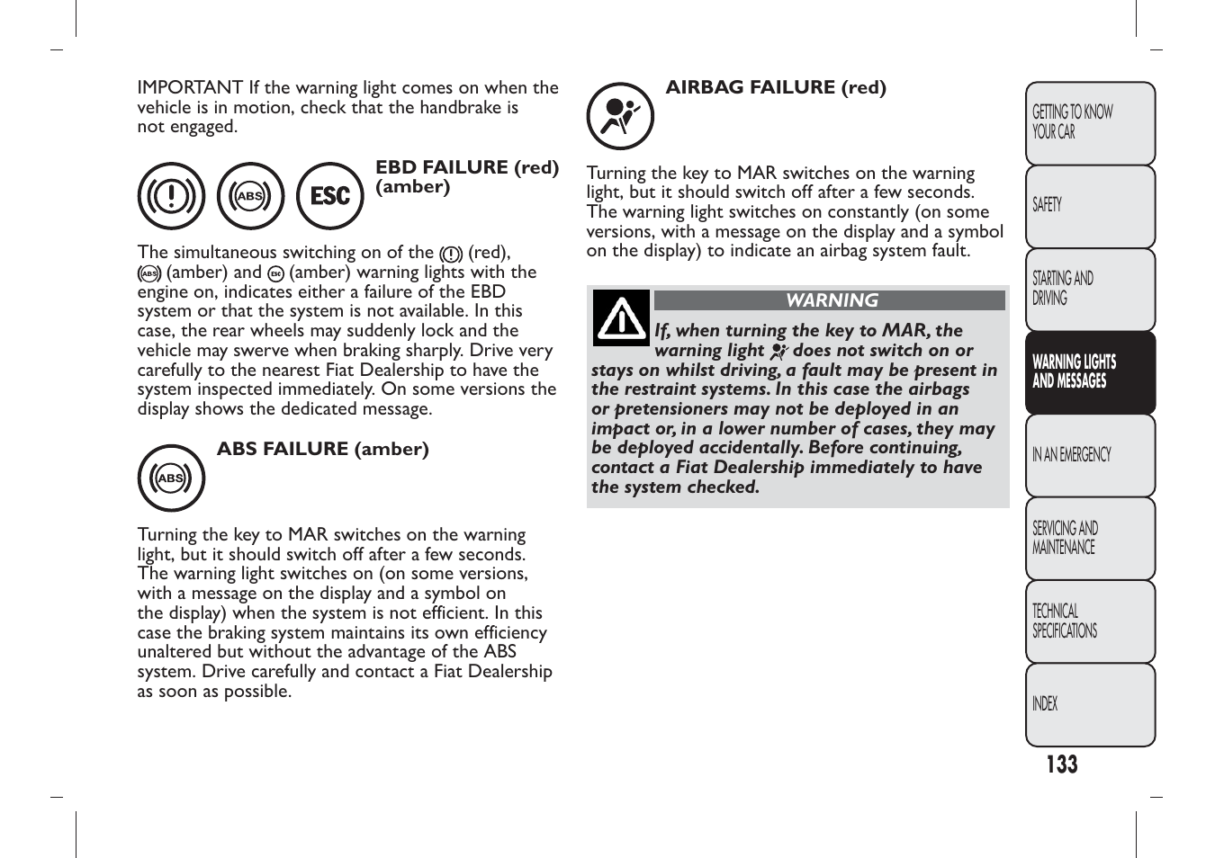 FIAT Panda User Manual | Page 137 / 284