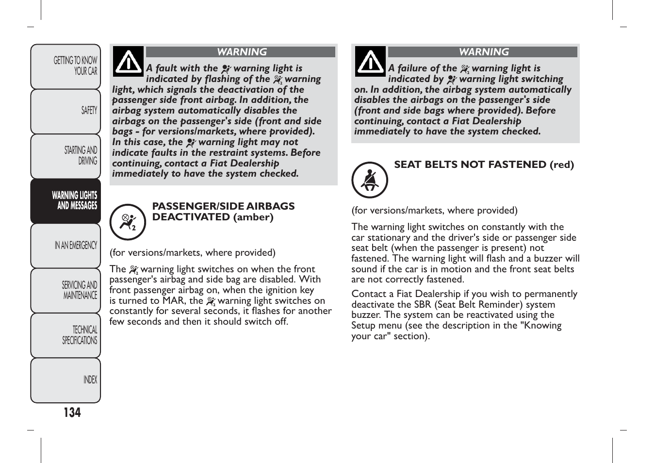 FIAT Panda User Manual | Page 138 / 284