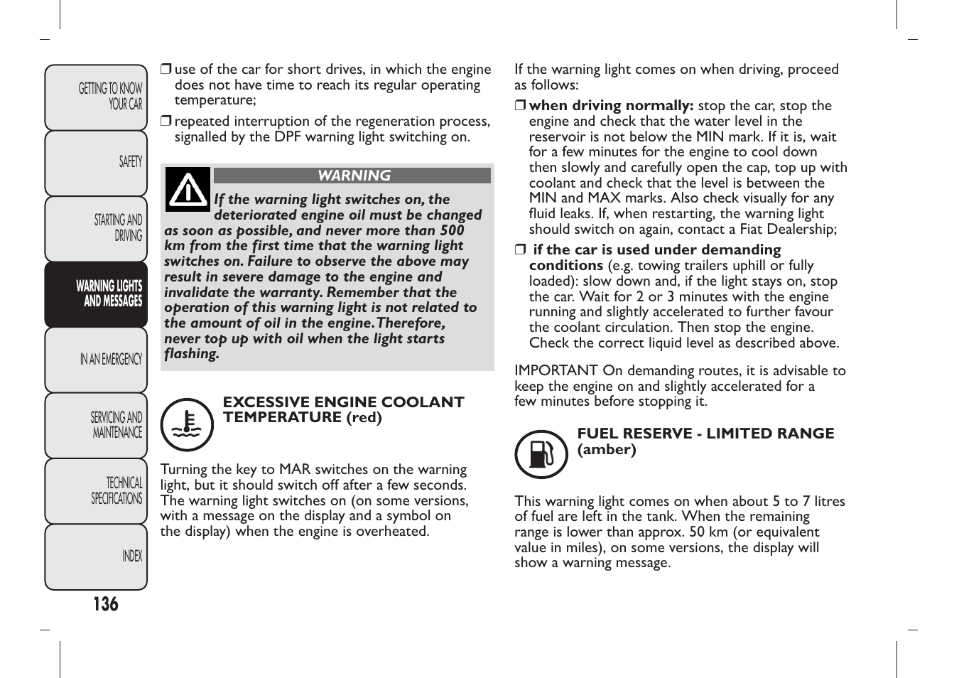 FIAT Panda User Manual | Page 140 / 284