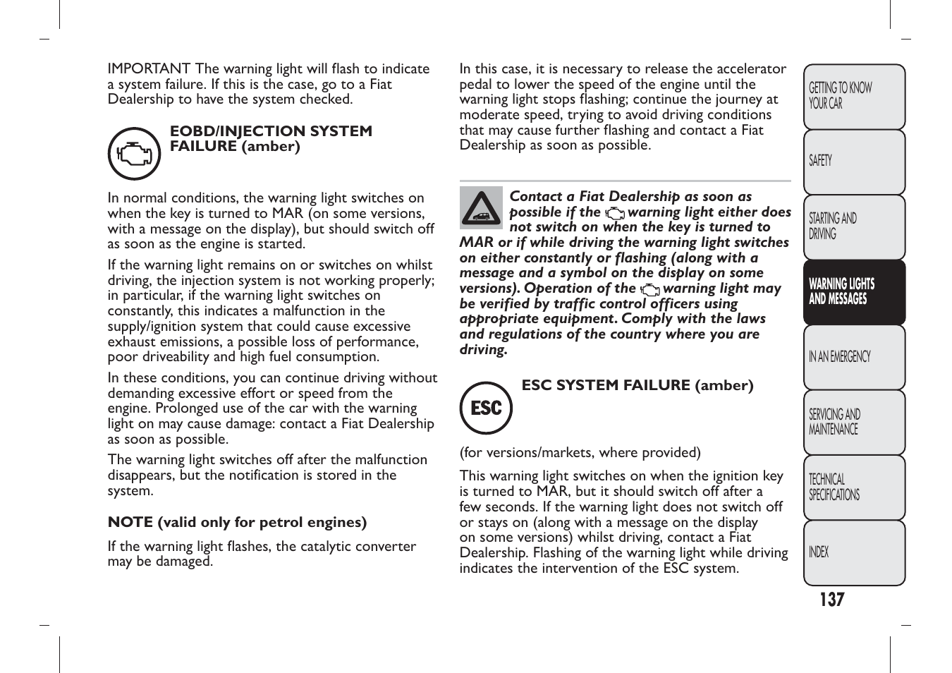 FIAT Panda User Manual | Page 141 / 284