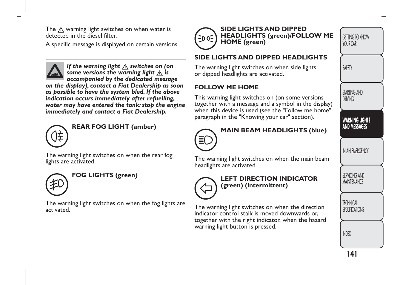 FIAT Panda User Manual | Page 145 / 284