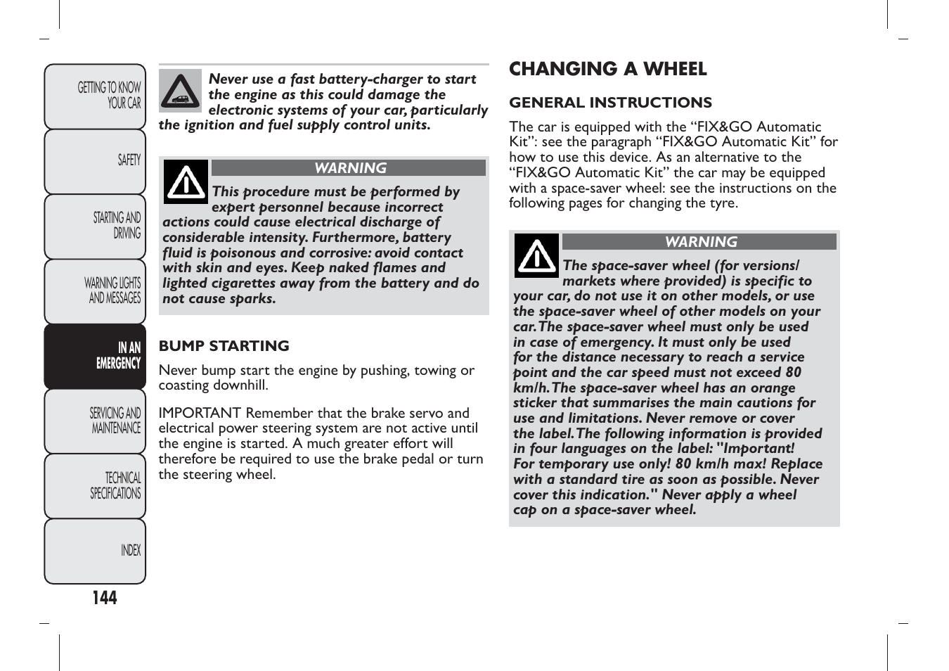 FIAT Panda User Manual | Page 148 / 284