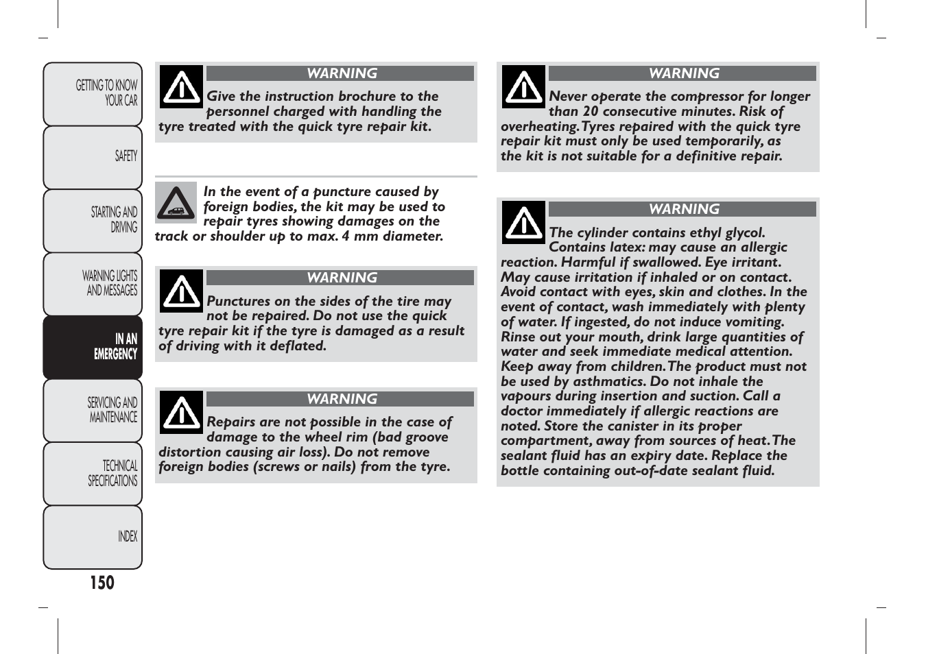 FIAT Panda User Manual | Page 154 / 284