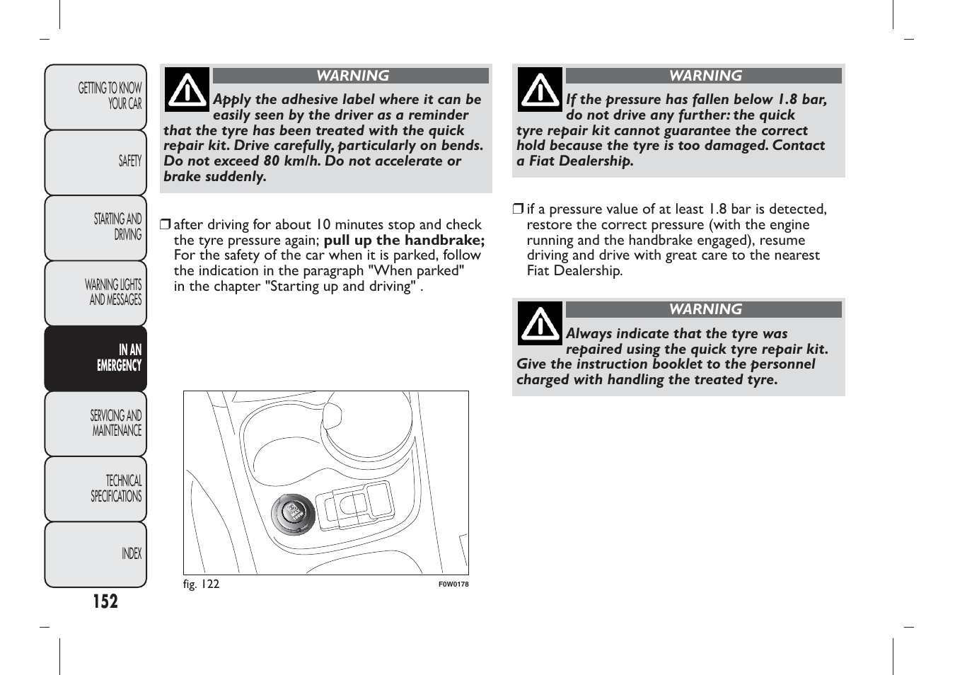 FIAT Panda User Manual | Page 156 / 284