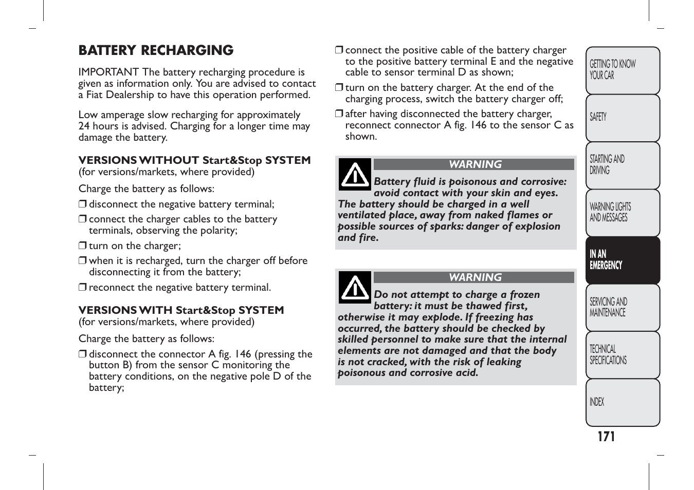 FIAT Panda User Manual | Page 175 / 284