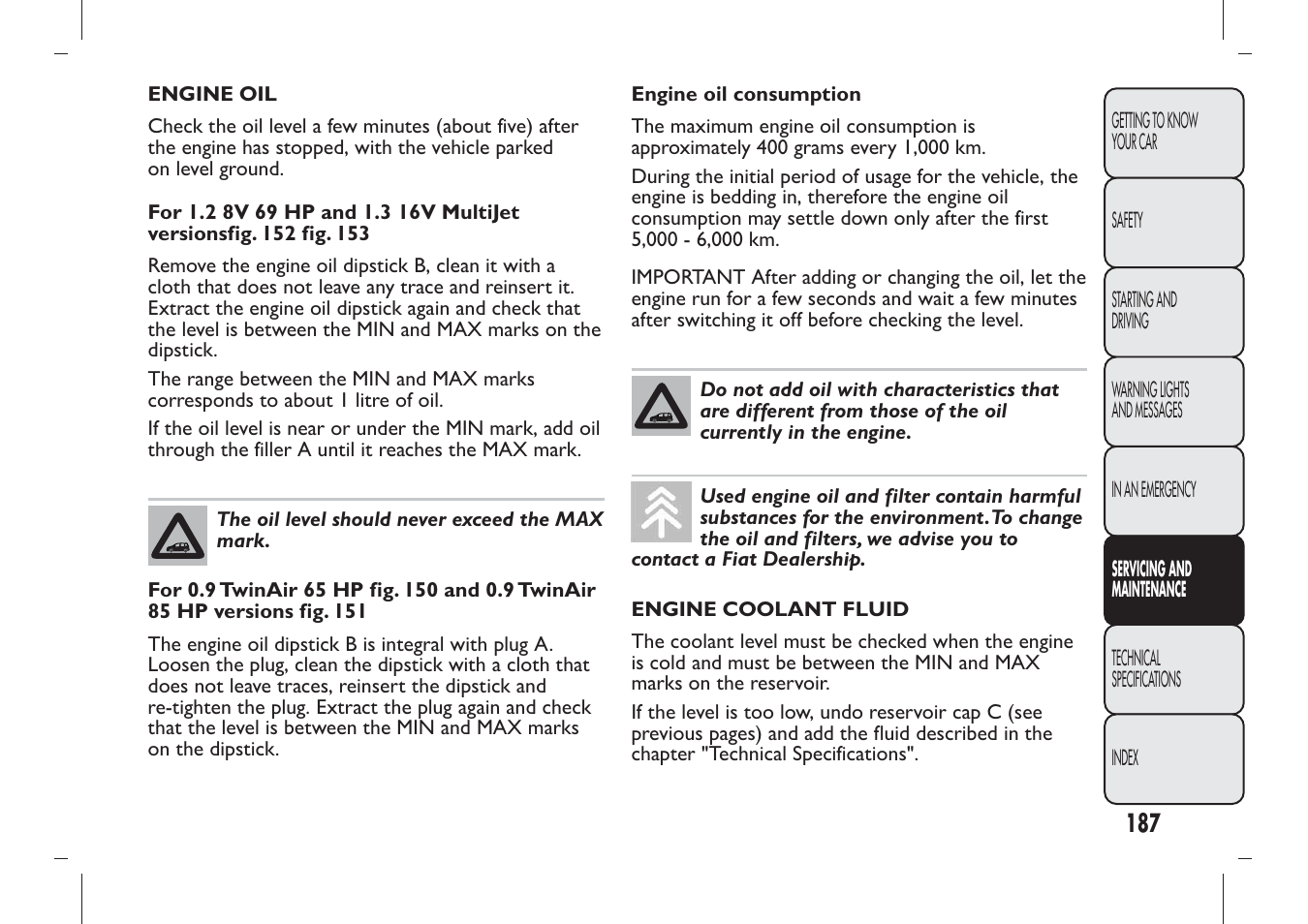 FIAT Panda User Manual | Page 191 / 284