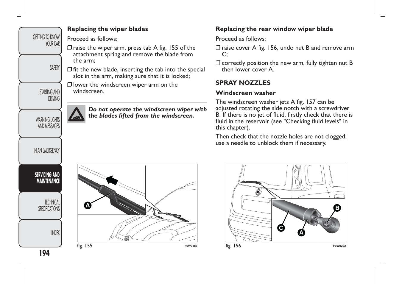 FIAT Panda User Manual | Page 198 / 284