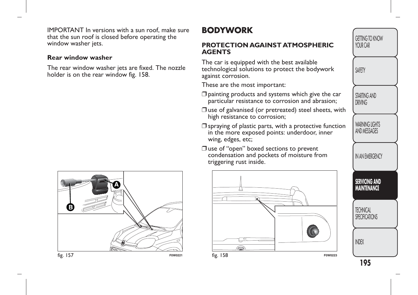 Bodywork | FIAT Panda User Manual | Page 199 / 284