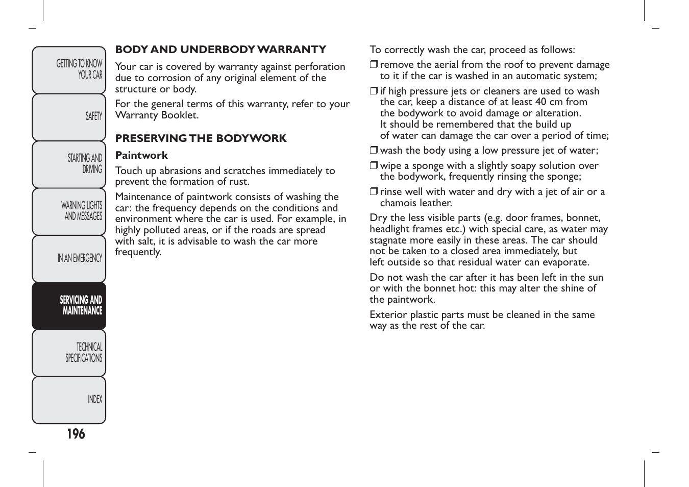 FIAT Panda User Manual | Page 200 / 284