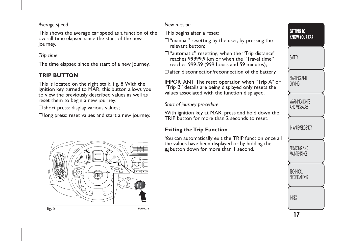 FIAT Panda User Manual | Page 21 / 284