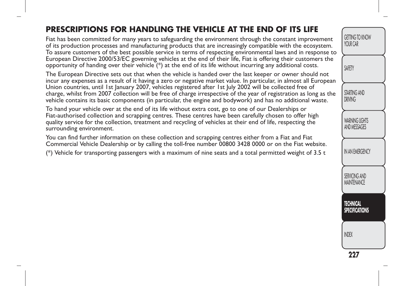 FIAT Panda User Manual | Page 231 / 284