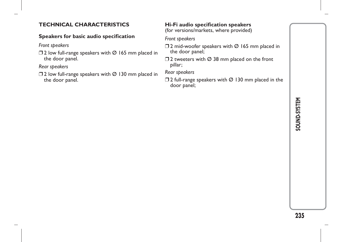 FIAT Panda User Manual | Page 239 / 284