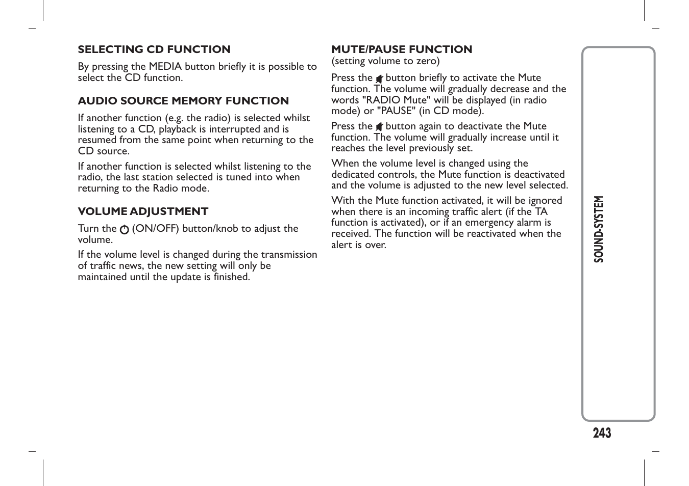 FIAT Panda User Manual | Page 247 / 284