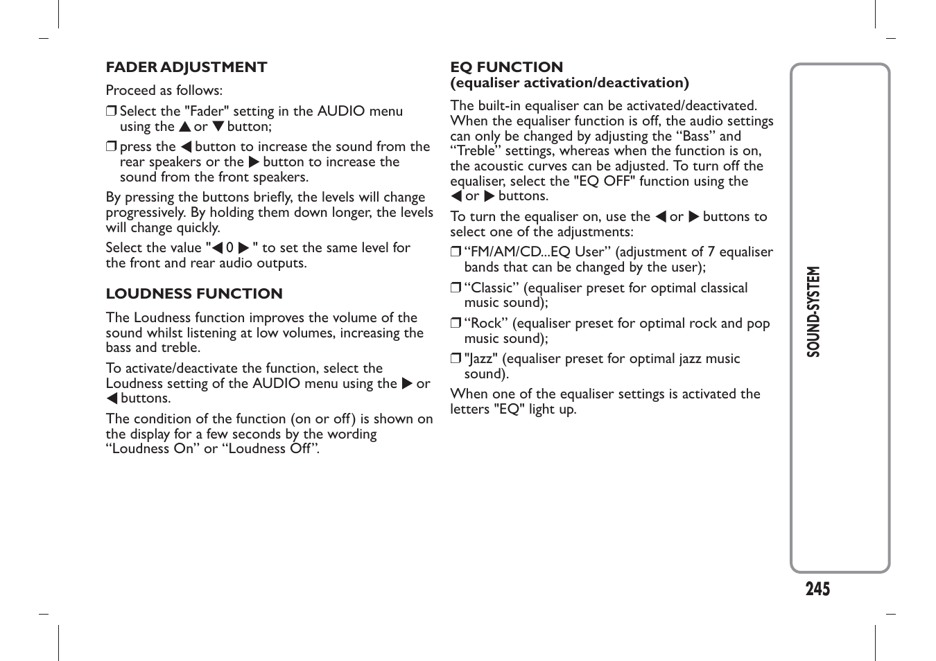 FIAT Panda User Manual | Page 249 / 284