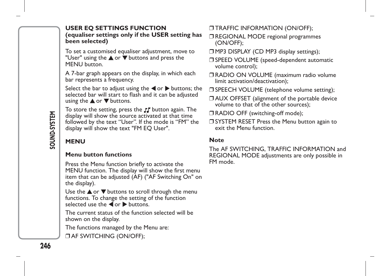 FIAT Panda User Manual | Page 250 / 284