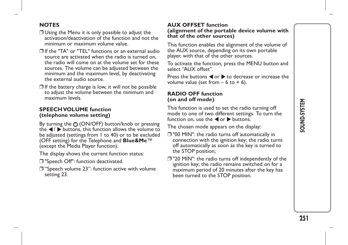 FIAT Panda User Manual | Page 255 / 284