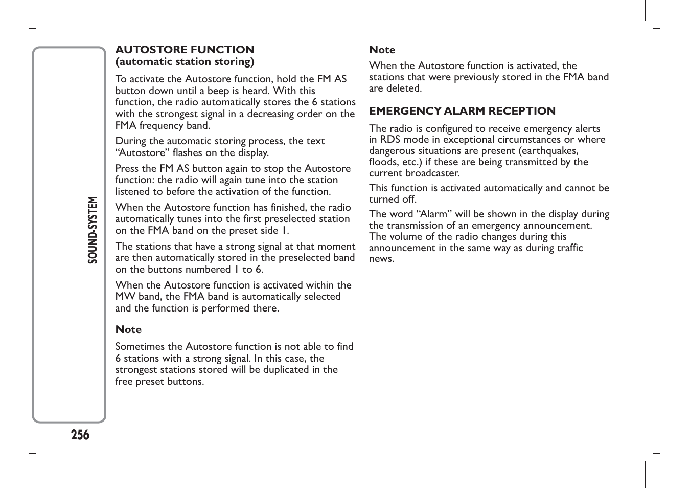 FIAT Panda User Manual | Page 260 / 284