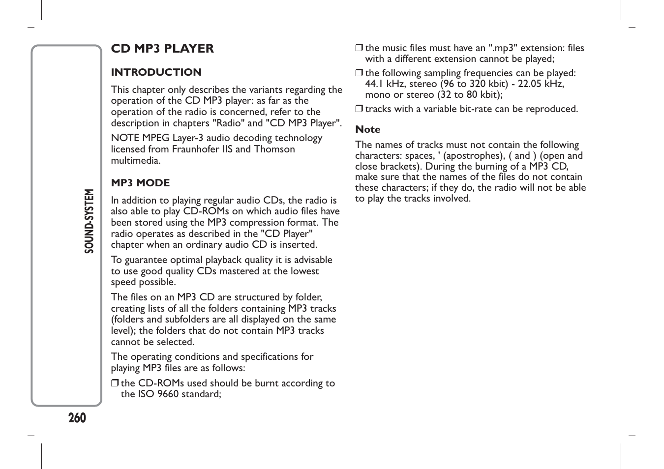 FIAT Panda User Manual | Page 264 / 284