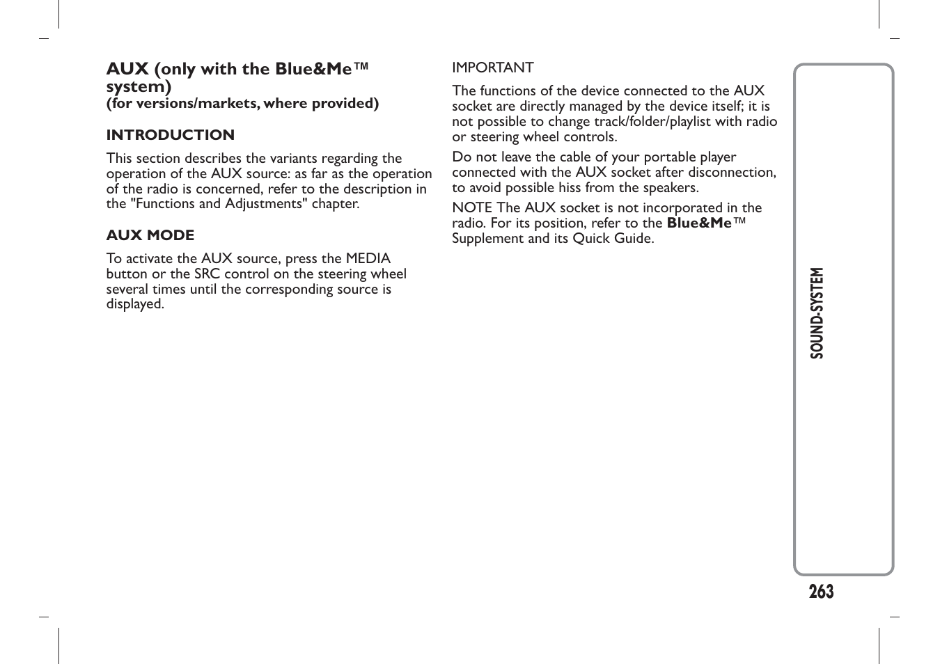 FIAT Panda User Manual | Page 267 / 284