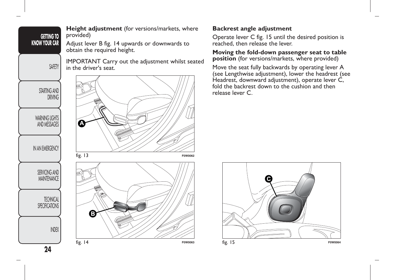 FIAT Panda User Manual | Page 28 / 284