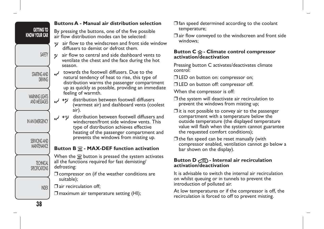 FIAT Panda User Manual | Page 42 / 284