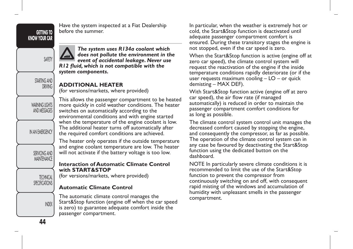 FIAT Panda User Manual | Page 48 / 284