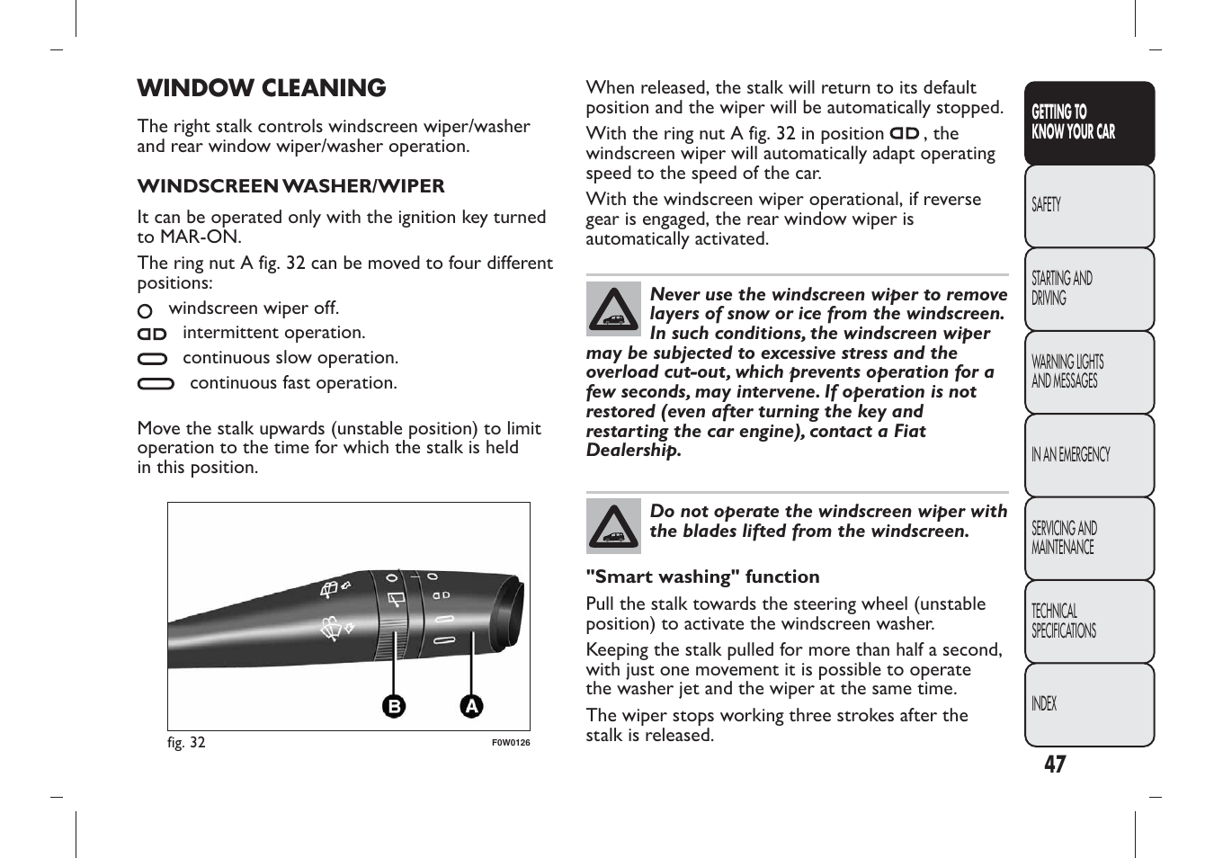 FIAT Panda User Manual | Page 51 / 284