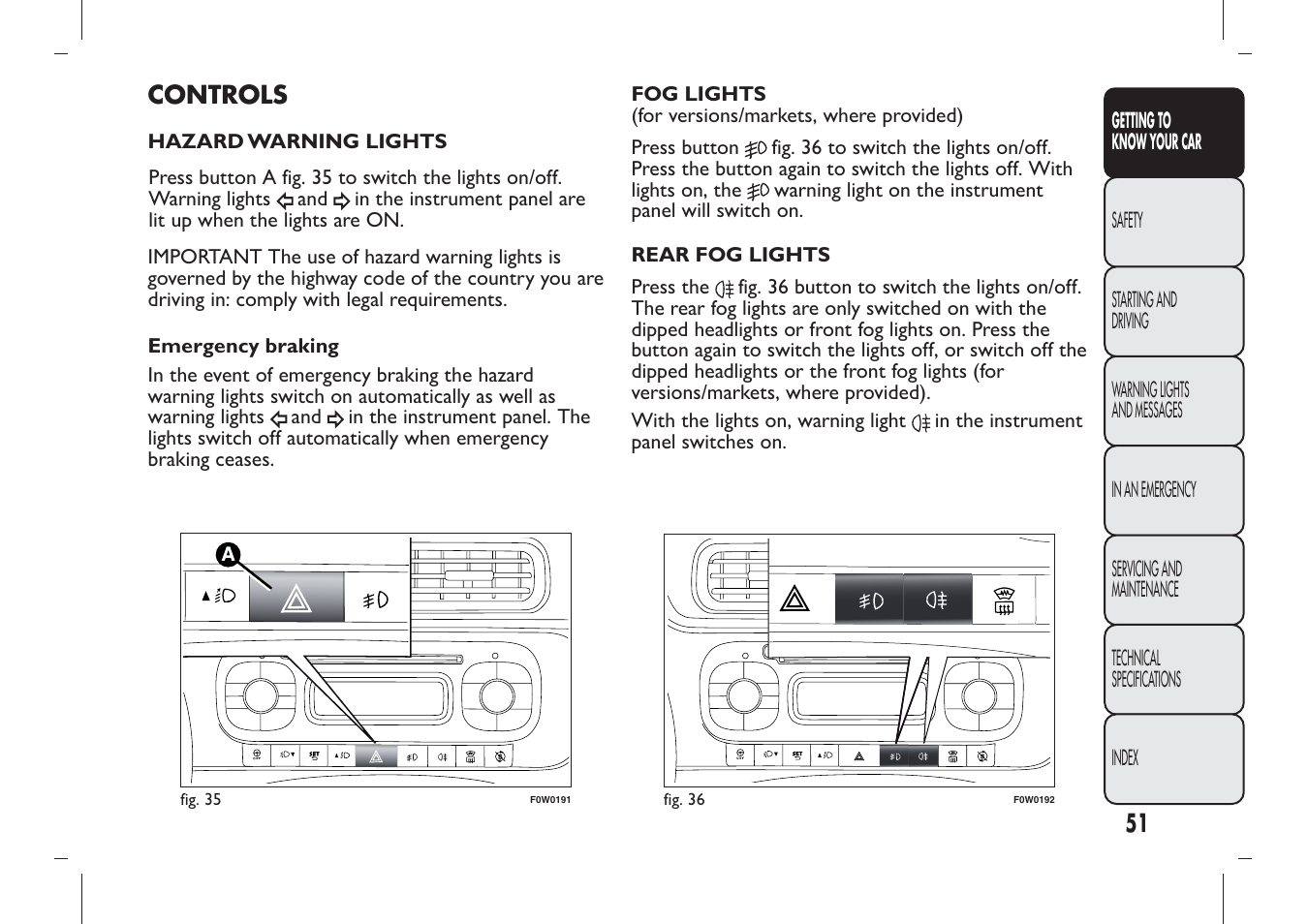 FIAT Panda User Manual | Page 55 / 284