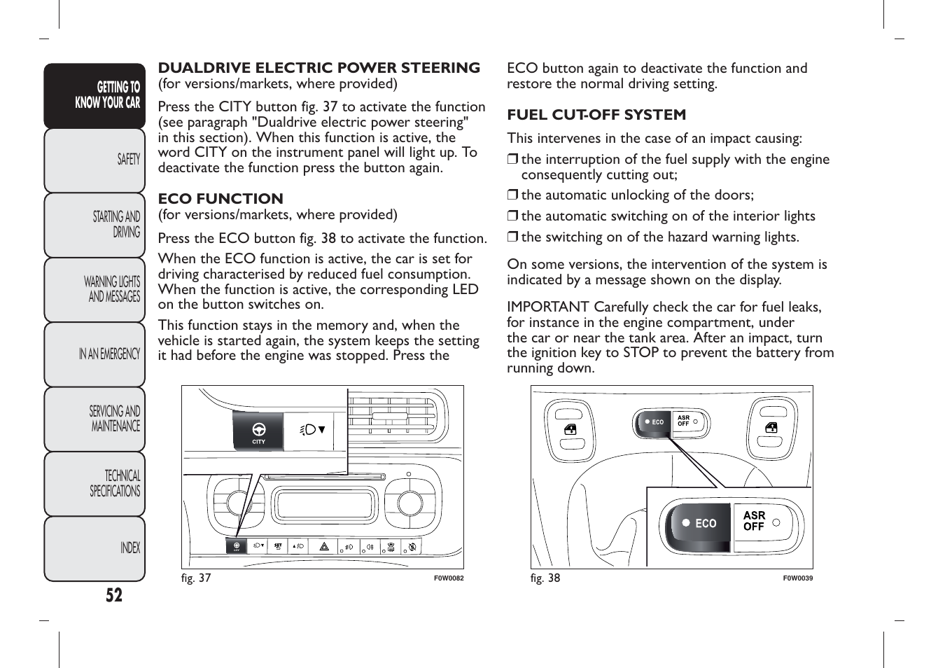 FIAT Panda User Manual | Page 56 / 284