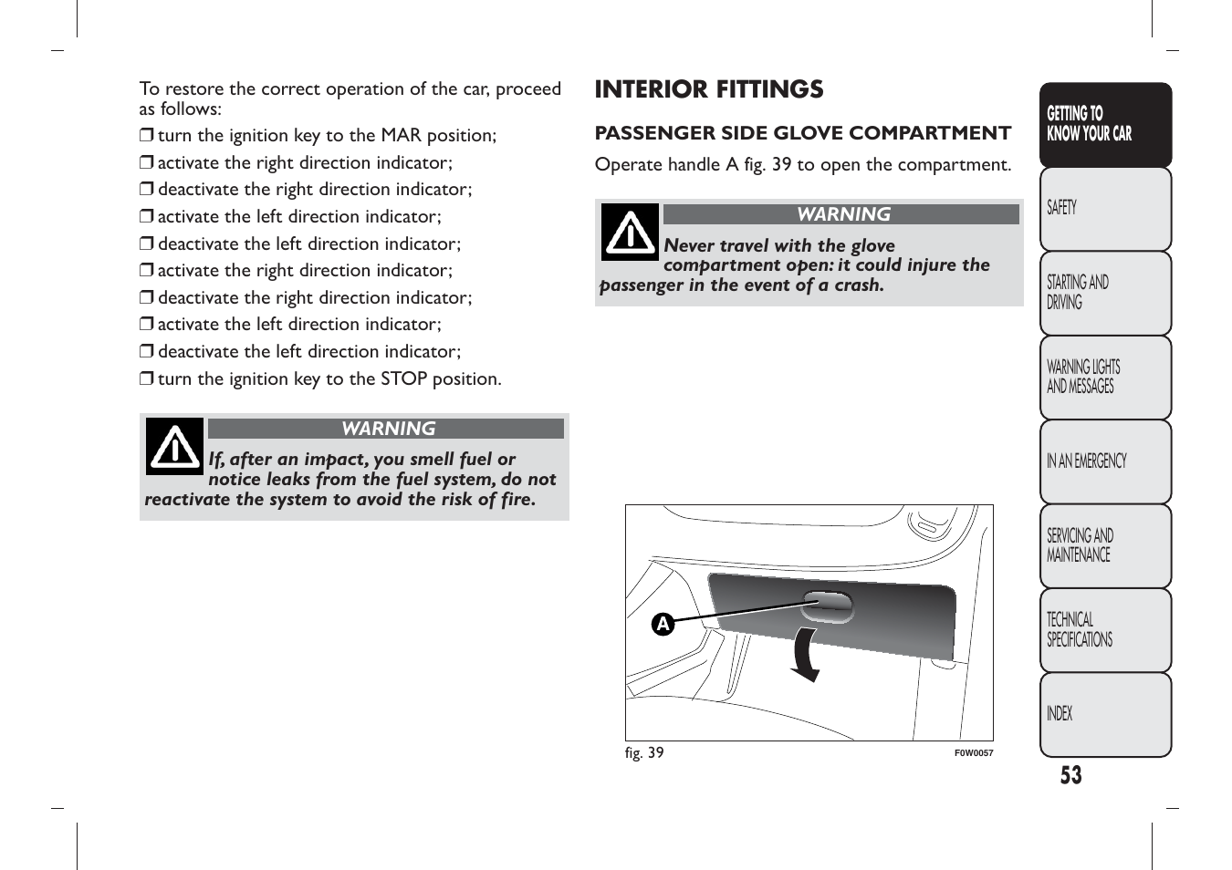 FIAT Panda User Manual | Page 57 / 284